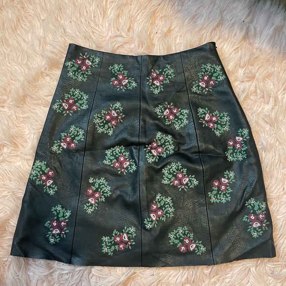 Club Monaco leather skirt size 0 - Picture 1 of 5